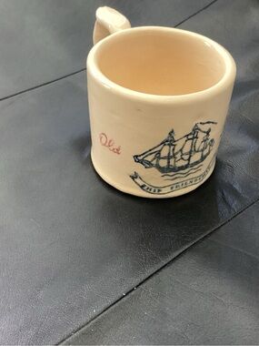Vtg. Early American OLD SPICe “Ship Friendship” Shaving Mug. This  design is HSA